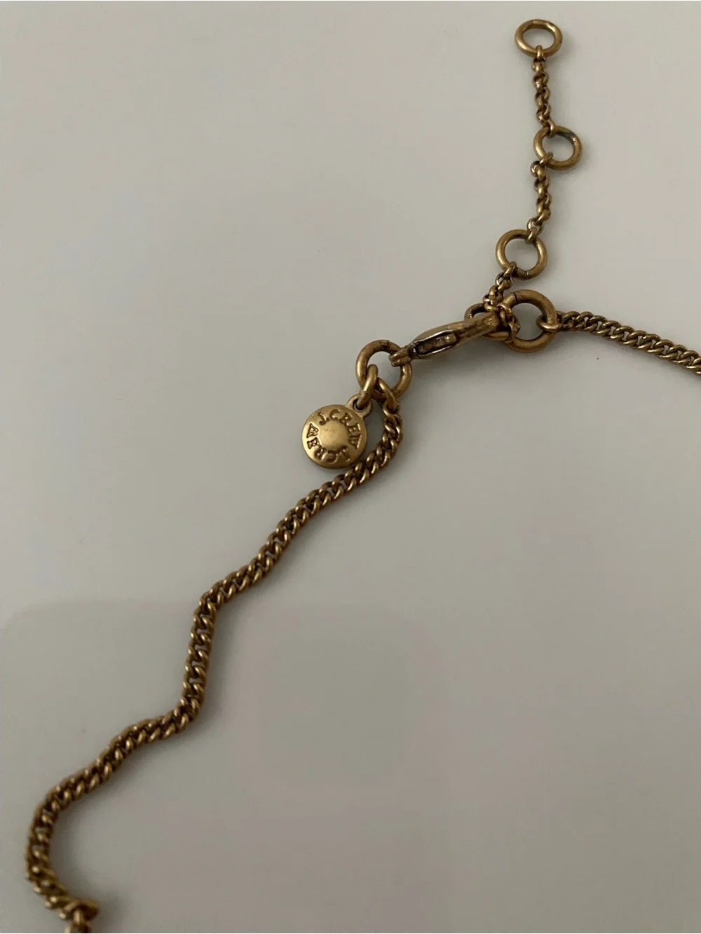 J. Crew Gold-Tone Necklace with Light Pink Rectangular Stones